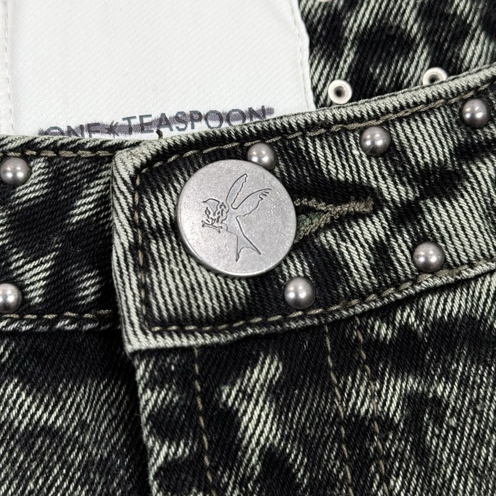 Free People x One Teaspoon Awesome Baggies Jeans Black Khaki Size 31 NWT $148‎ - Picture 11 of 15